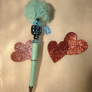 Fluffy Blue Kids Pen